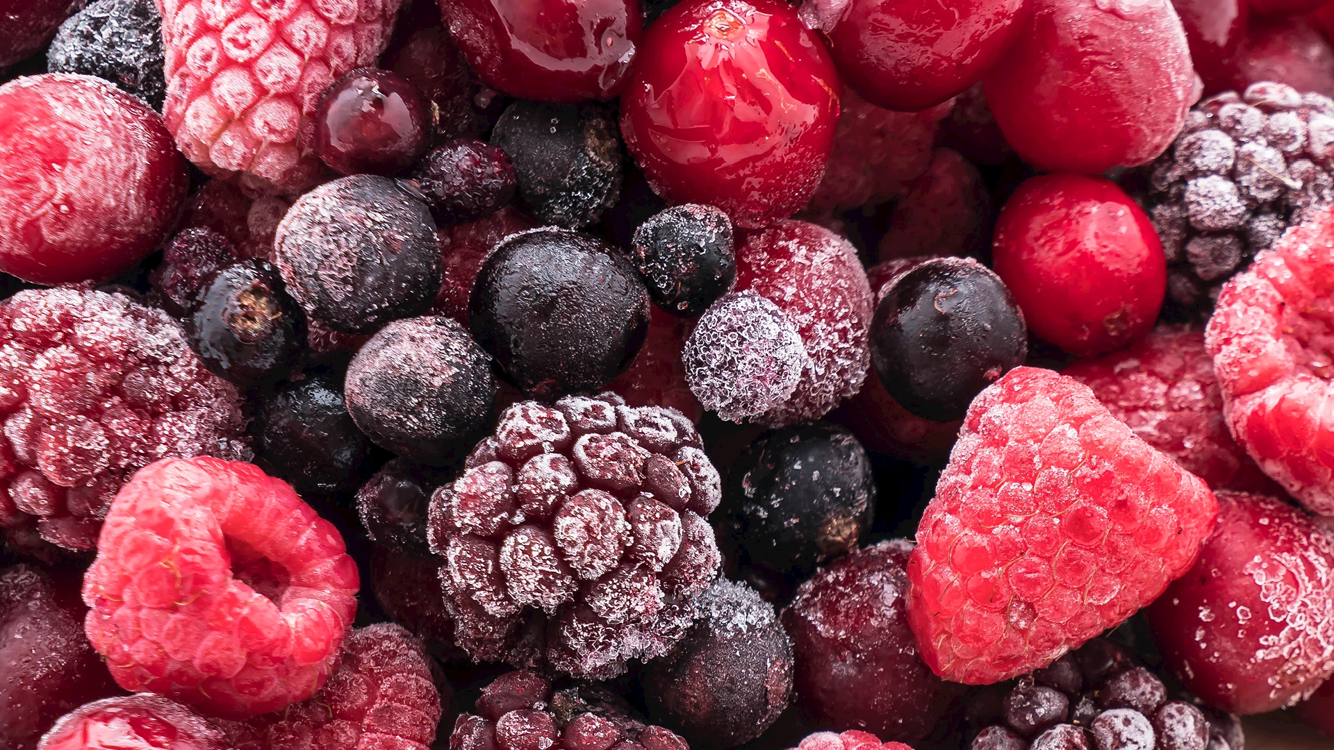 Gefrorene Früchte hautnah Gefrorene Früchte hautnah